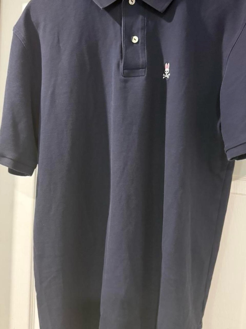 Psycho Bunny Navy Short-Sleeve Polo with Embroidered Logo